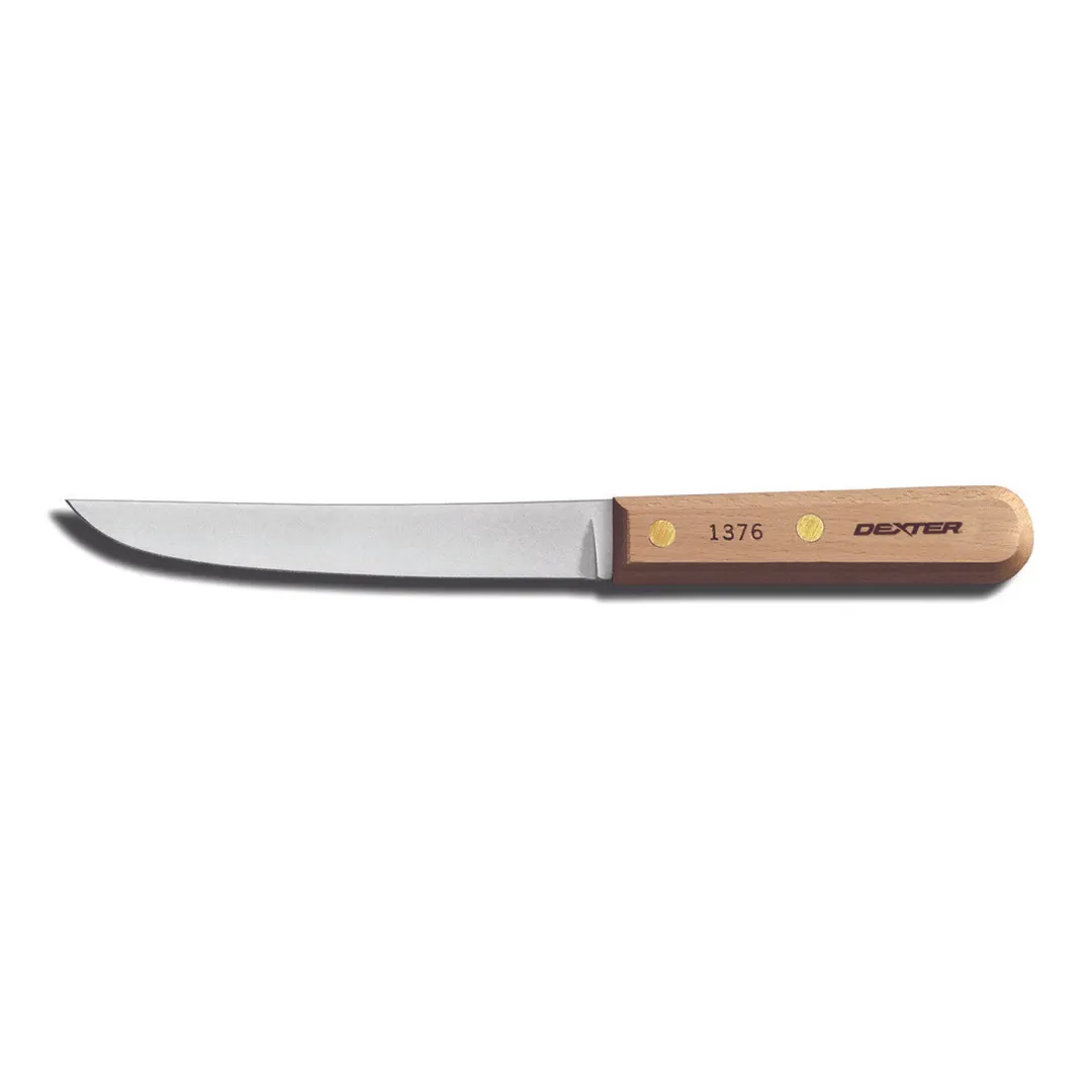 Dexter 2150 Traditional Boning Knife, 8" Wide Stamped Blade, High‑Carbon Steel, Beech Wood Handle