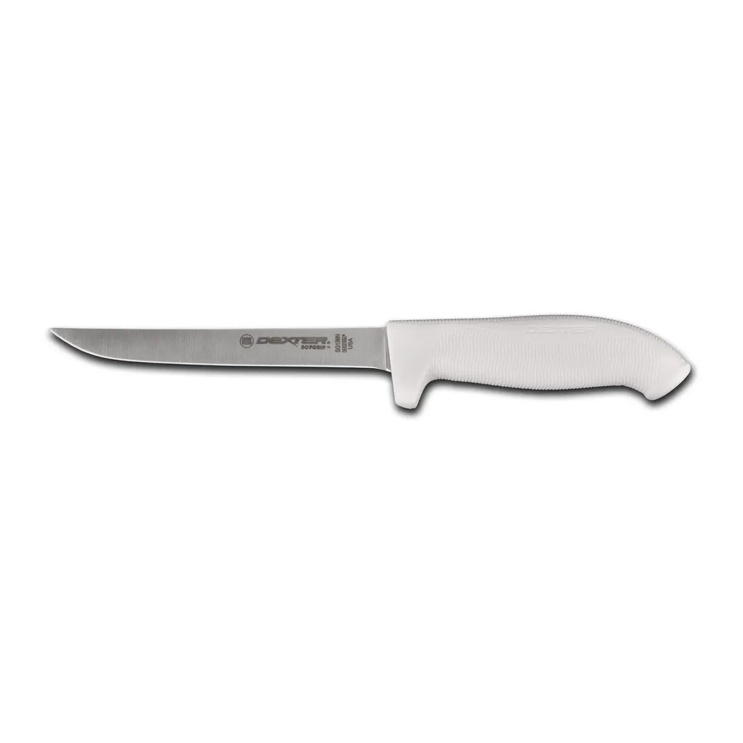 Dexter 24033 SofGrip 6" Flexible Boning Knife, White Handle, DEXSTEEL Blade - Packaging