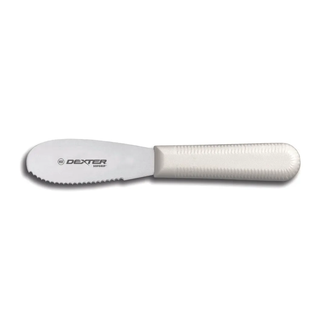 Dexter 24403 SofGrip Sandwich Spreader, 3-1/2" White Steel Blade, Soft Rubber Grip, Made in USA