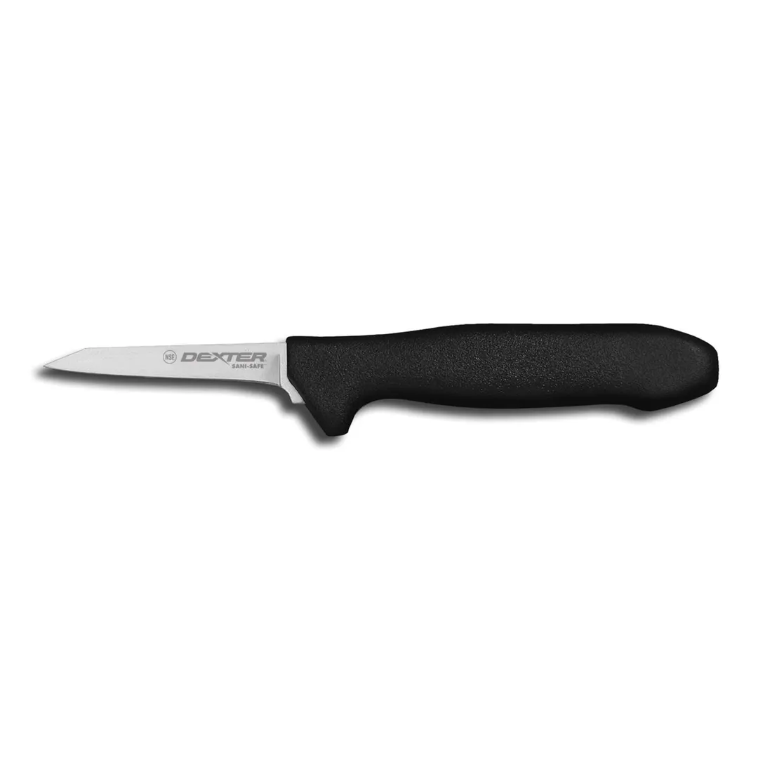 Dexter 26303 Sani‑Safe Boning Knife, 3‑1/4" Steel Blade, Black Polypropylene Handle – Stamped