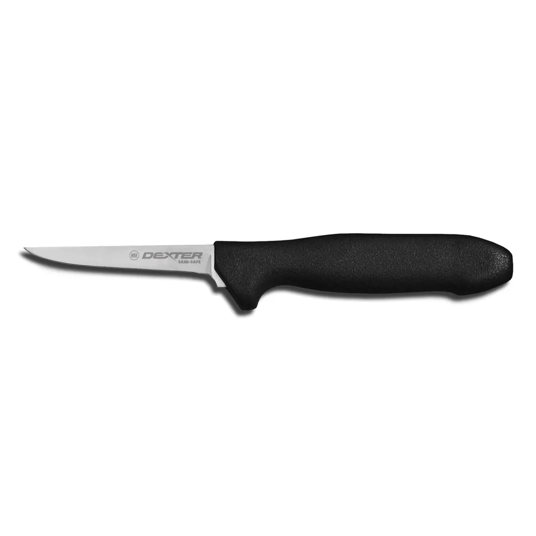 Dexter 26313 Sani‑Safe Vent Paring Knife, 3½" Blade, Black Polypropylene Handle, High‑Carbon Blade