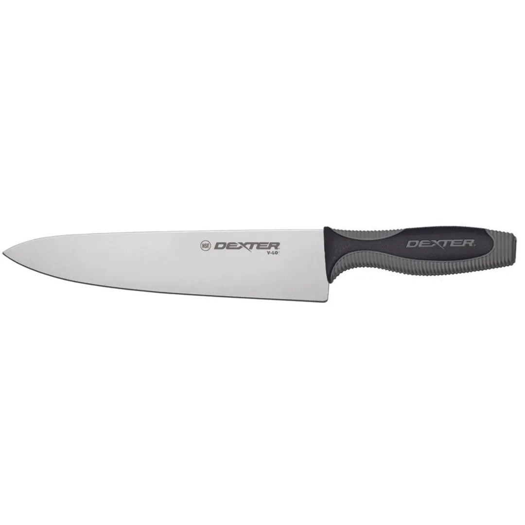 Dexter 29253 - 10" Chef’s Knife, Steel Blade, Black Plastic Handle, NSF, Made In USA