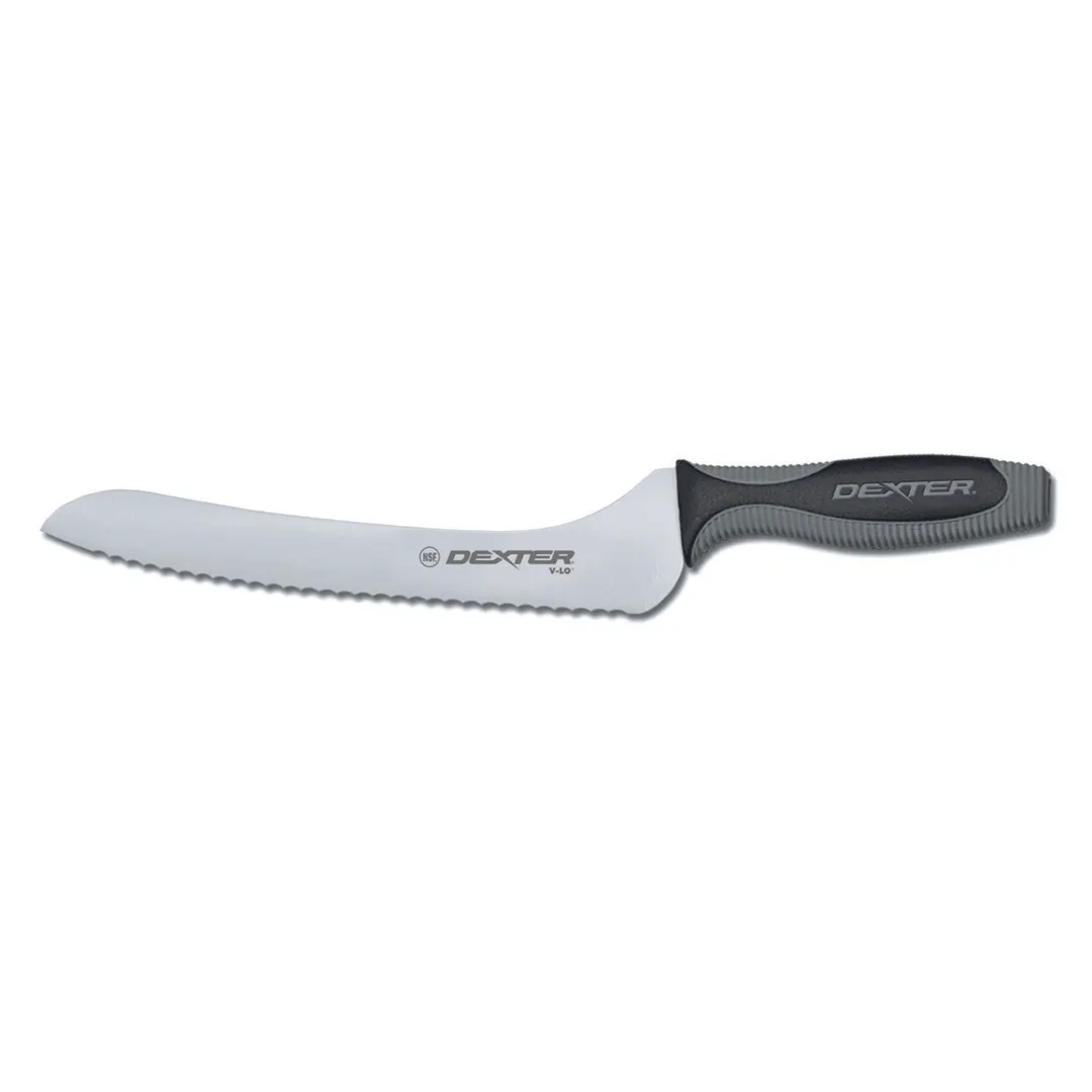 Dexter 29323 V‑Lo Sandwich Knife, 9" Offset Blade, Black Handle, DEXSTEEL Stain-Free Steel