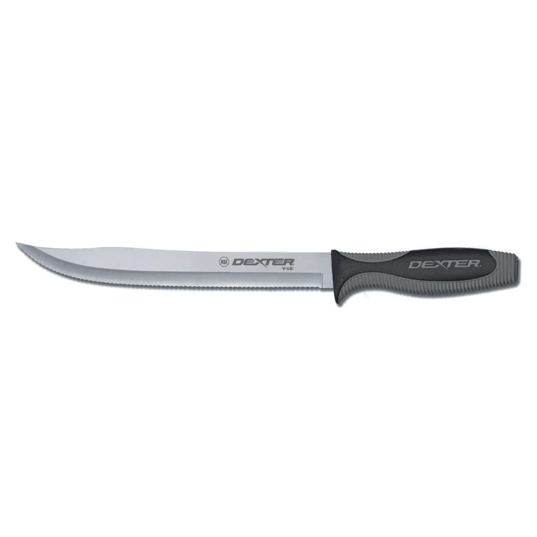 Dexter 29363 V-Lo Slicer Knife, 9" Multi‑Color Plastic Handle, DEXSTEEL Steel, Made in USA