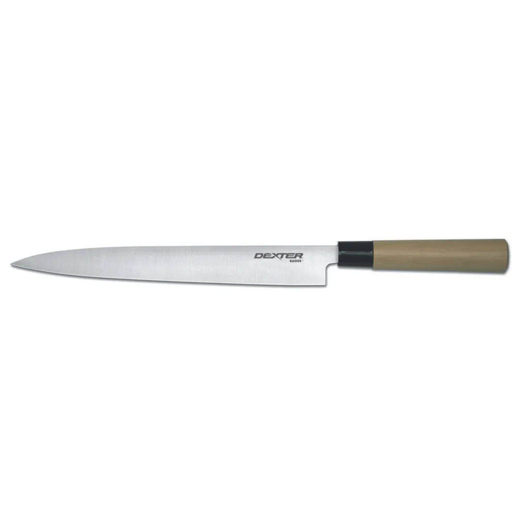 Dexter 31441 Sushi Knife, 10" Stamped Sashimi Blade, Smooth, Stainless Steel, Magnolia Wood Handle