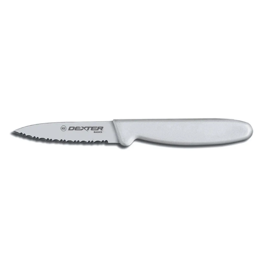 Dexter 31612 Paring Knife – 3" Stamped Spear‑Point, Hi‑Carbon Steel Blade, White Poly, NSF
