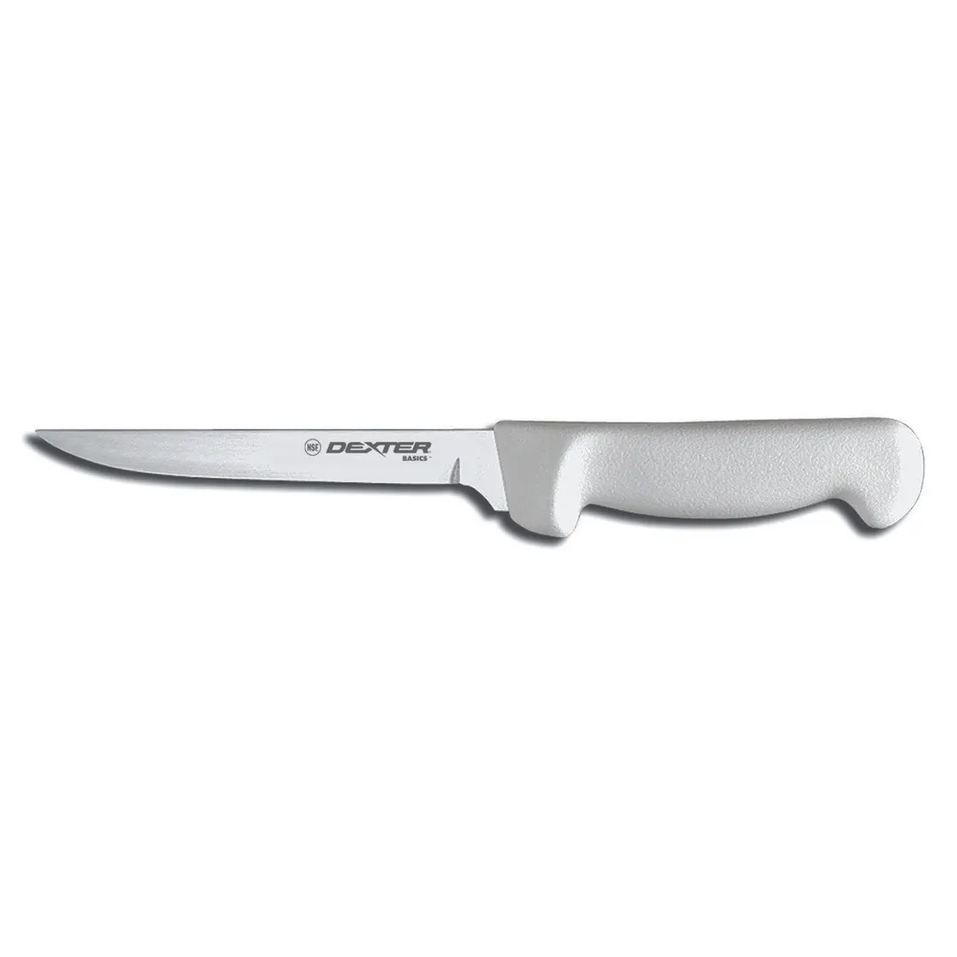 Dexter 31617 Boning Knife – 6" Blade, Carbon Stainless Steel, White Polypropylene Handle, NSF