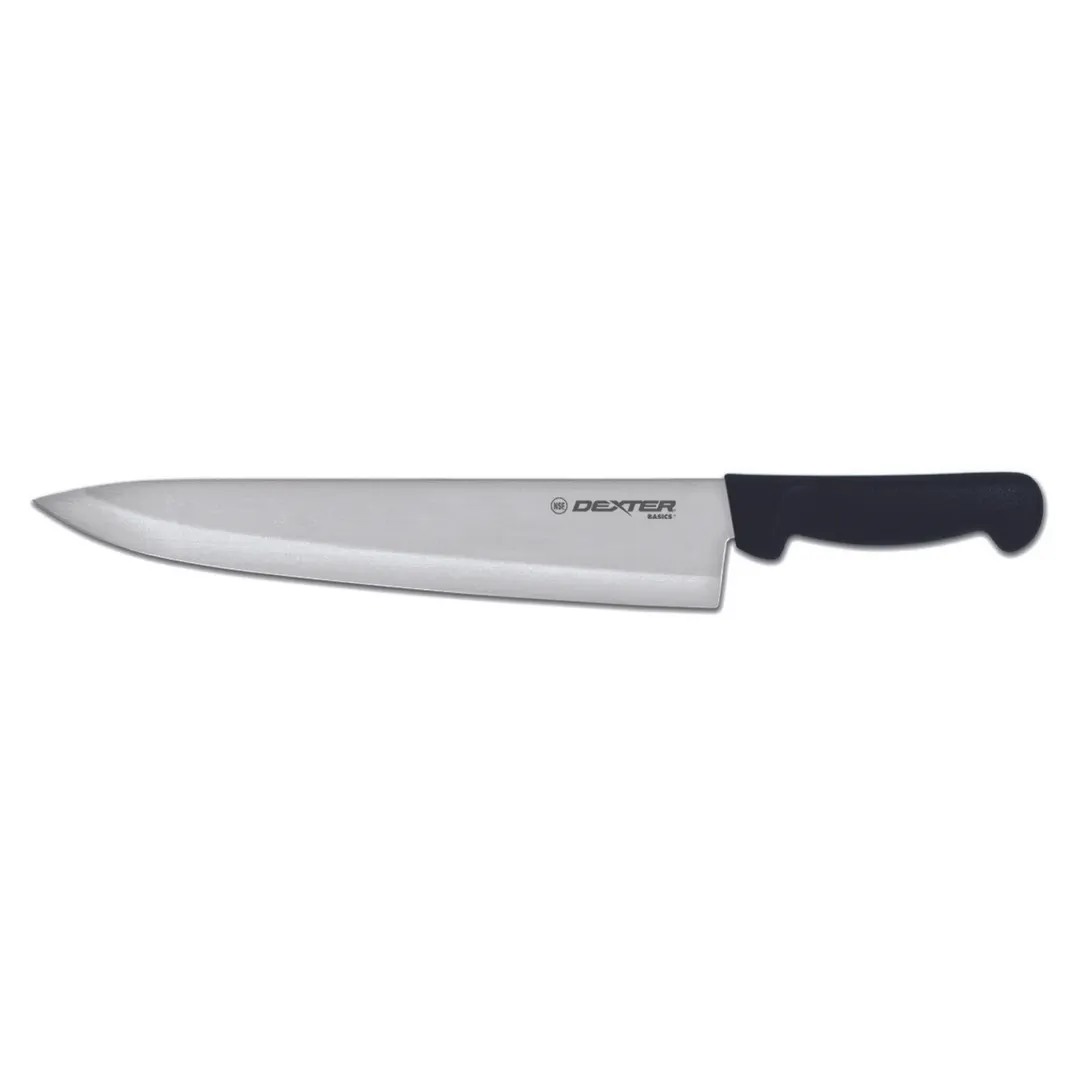 Dexter 31629B Chef Knife – 12" High‑Carbon Steel Blade, Black Plastic Handle, Stain‑Free