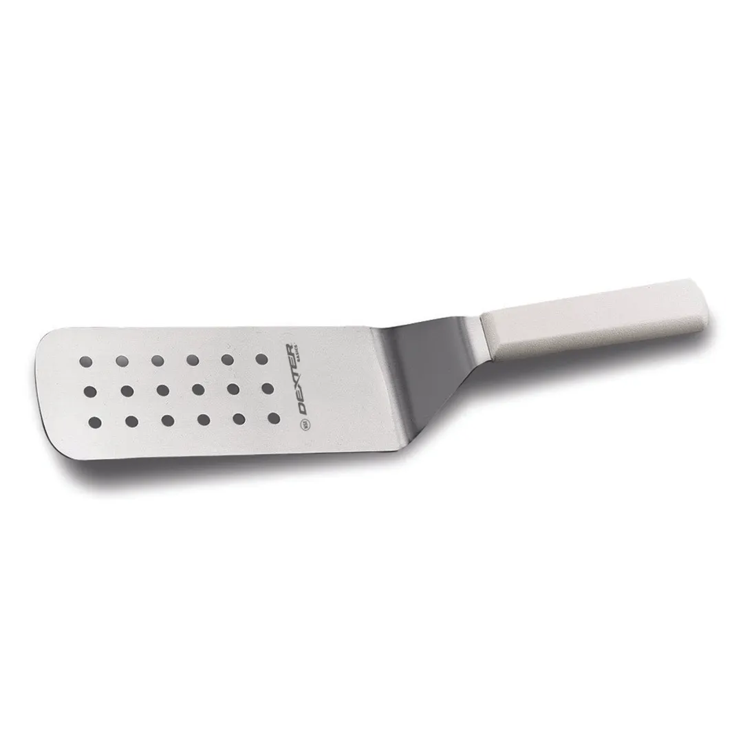 Dexter 31647 Stainless Steel Perforated Turner, 8" x 3" Offset Blade, PP Handle, NSF