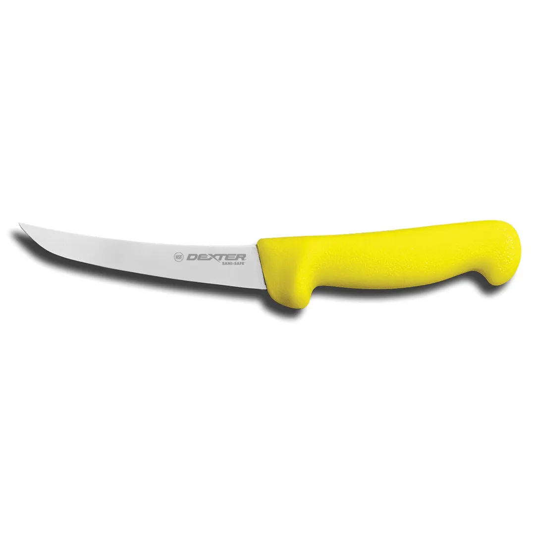 Dexter 3203 Sani‑Safe Boning Knife, 5" Flex Blade, High‑Carbon Steel, Yellow Handle, NSF