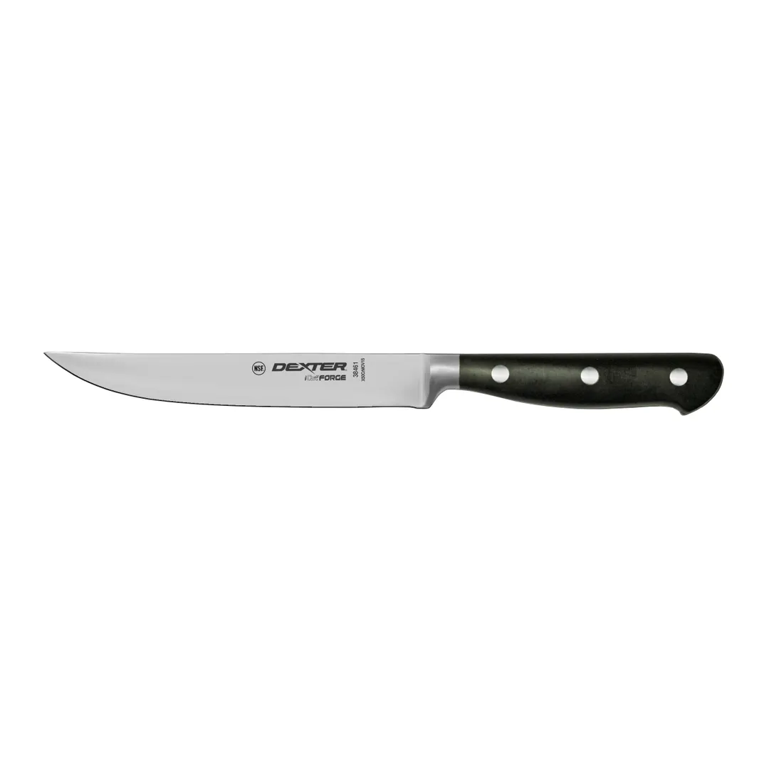 Dexter 38461 ICut‑FORGE Knife, 5" X50CrMOV15 Stainless Blade, Black POM Handle, NSF