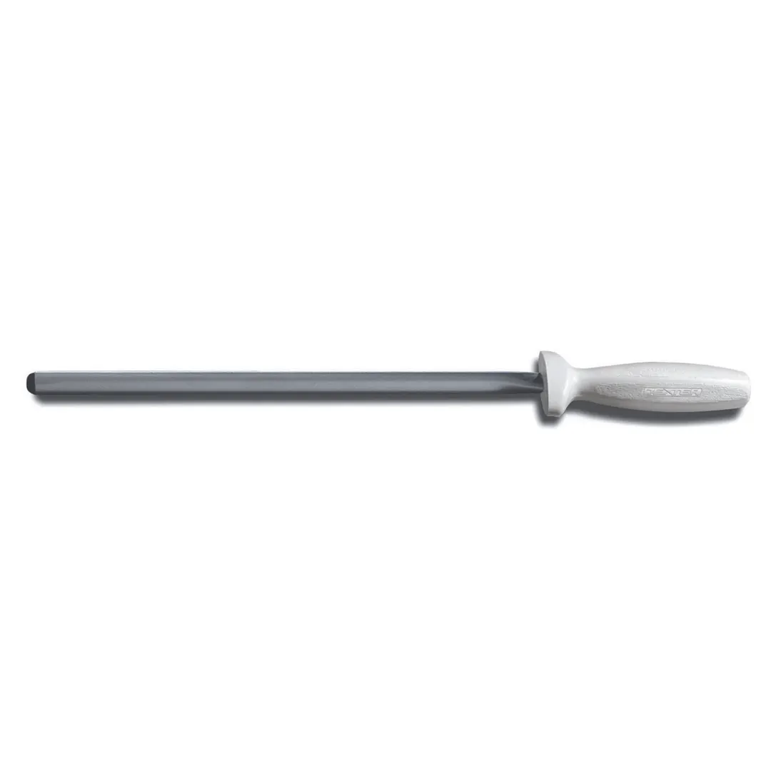 Dexter 7633 Sani‑Safe Diamond Sharpener, 12" Blade, Diamond Dust, White Plastic Handle, Made in USA