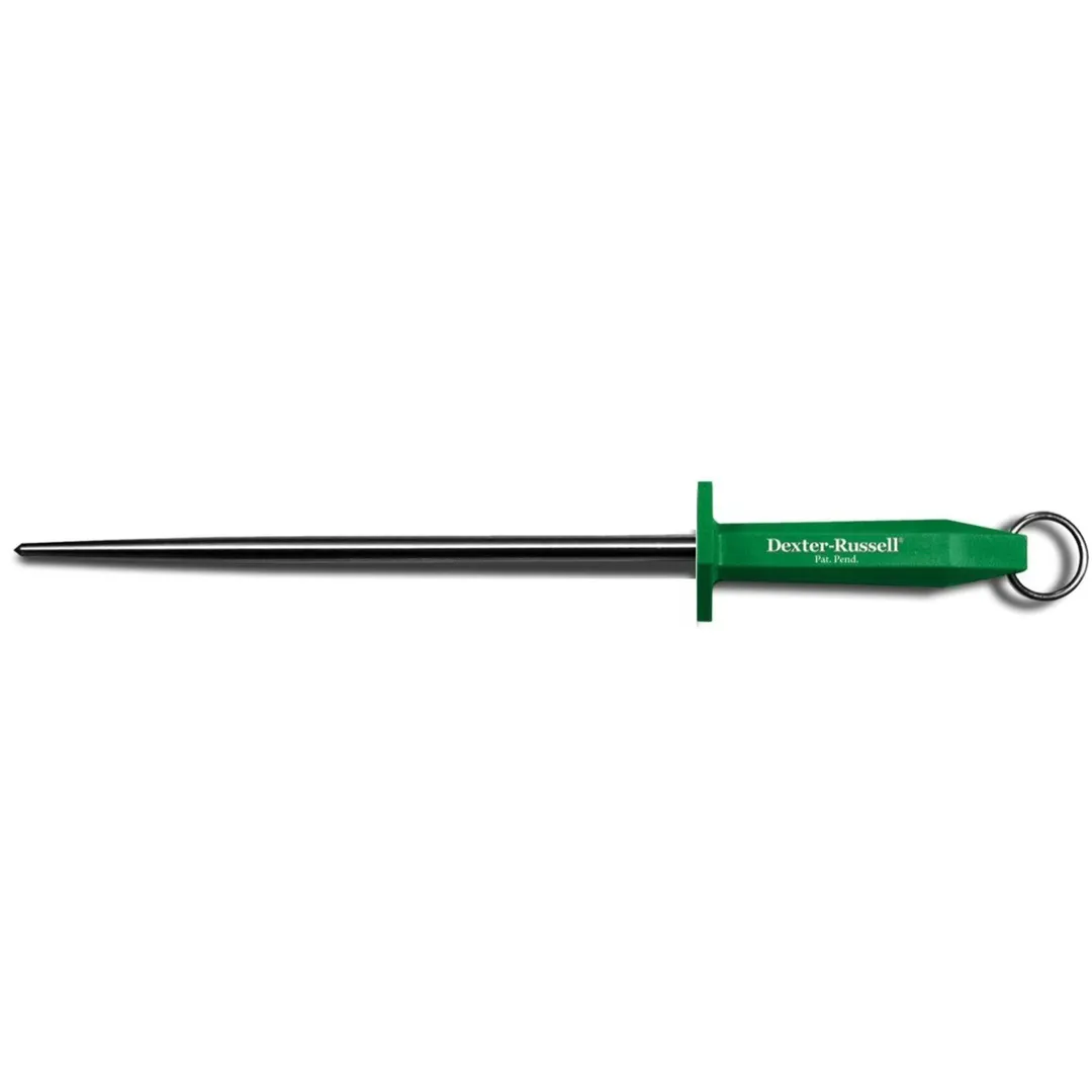 Dexter 7830 Sharpening Steel, 10" Coarse No‑Work, Polypropylene Handle with Hanging Ring