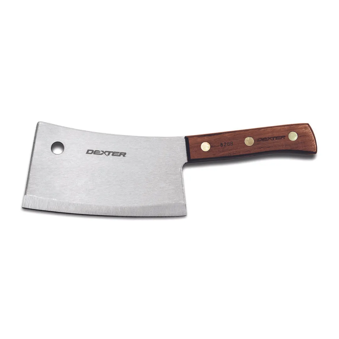 Dexter 8230 8" Heavy‑Duty Stain‑Free Cleaver, High‑Carbon Stainless Blade, Rosewood Handle, USA Made