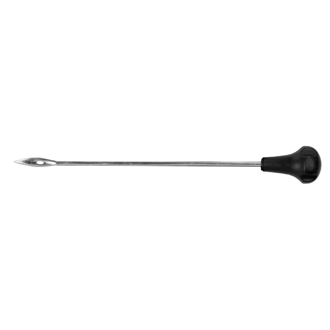 Dexter 9110 Needle - 12" Stainless Steel Sani-Safe (S12) Beef Tier, Flat, Black Handle - 1/Each