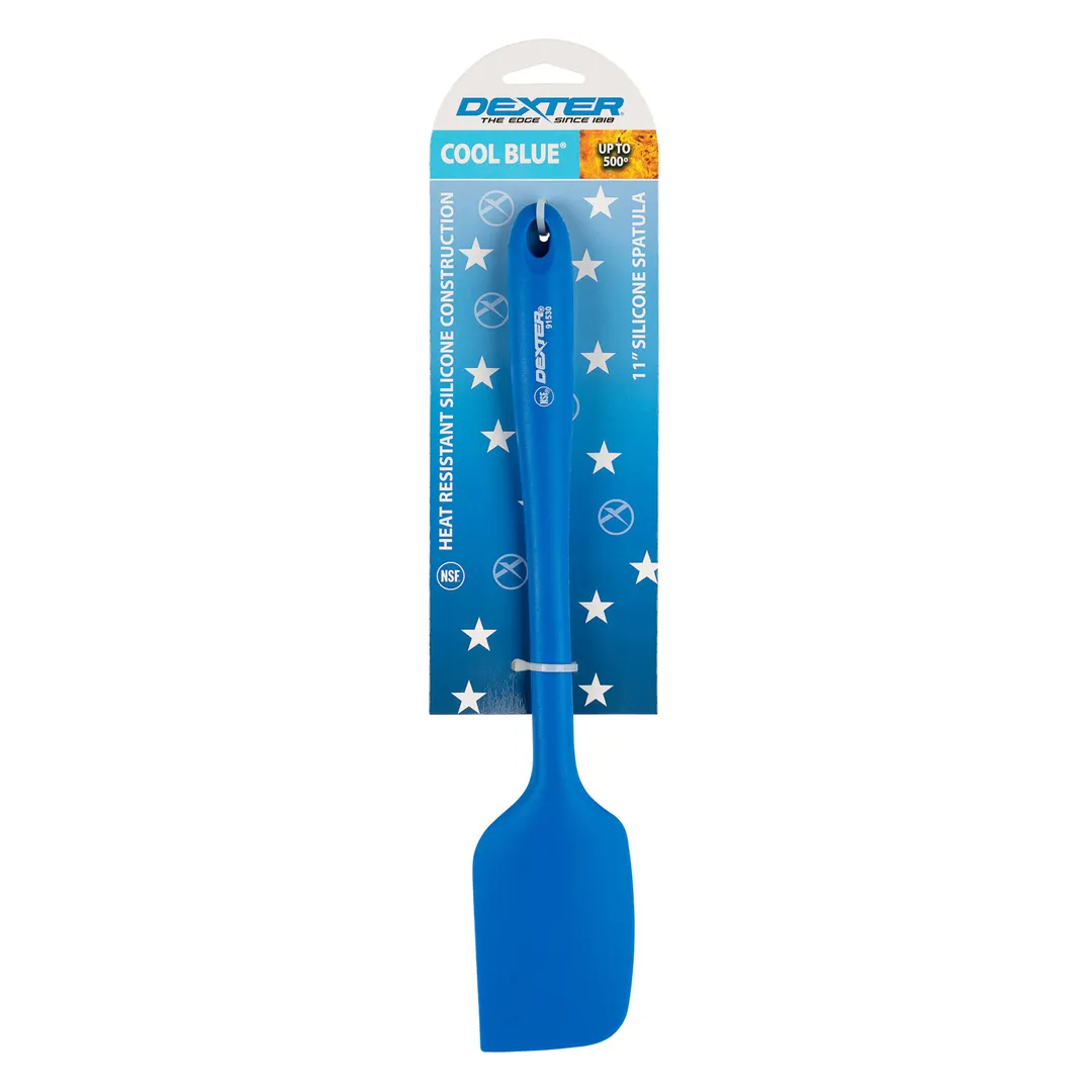 Dexter 91530 - 11" Blue Silicone Spatula, Heat Resistant to 500°F NSF Dishwasher-Safe, 9"-11" Length