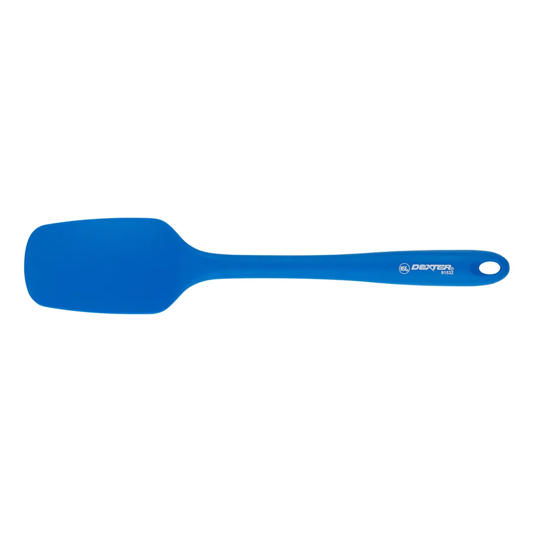 Dexter 91532 Spoonula, 11.5" Blue Silicone Handle, Heat‑Resistant 500°F, NSF, 9‑11" Length