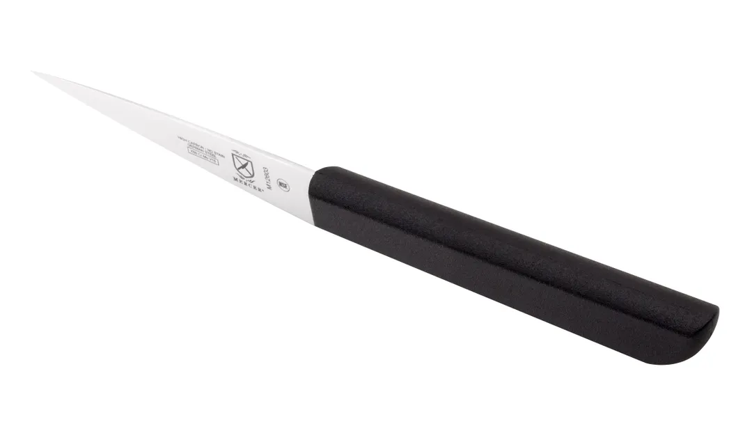 Mercer M12603 Carving Knife – 3-1/2" Stamped Japanese Steel Blade, Black Plastic Handle, NSF