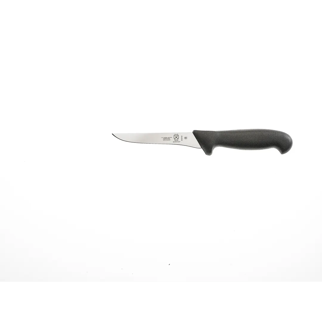 Mercer M13701 Boning Knife, 5.1" Stiff Steel Blade, Black Nylon Handle, Ice‑Hardened, NSF, Stamped
