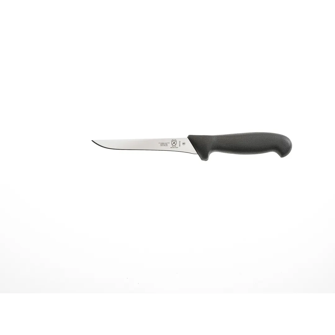 Mercer M13702 - Boning Knife, 4"-5" High‑Carbon Steel Blade, Black Nylon Handle, NSF Certified