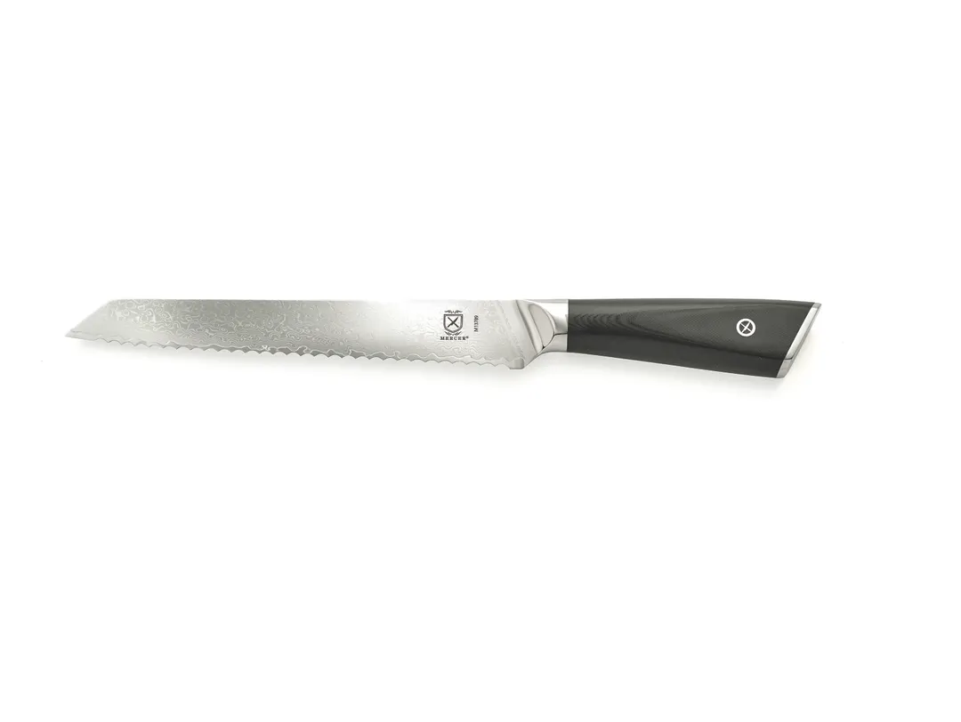 Mercer M13789 Bread & Sandwich Knife - 8" Wavy Edge, G10 Handle, Steel Blade HRC 62, 8-9" Blade