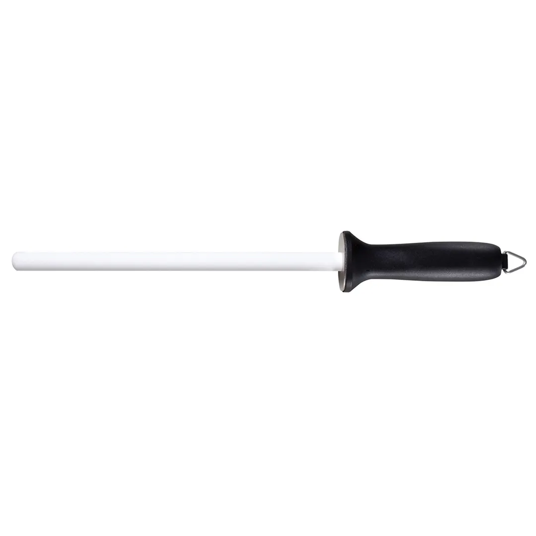 Mercer M14410 Ceramic Honing Sharpener, 10" Blade, Black Nylon Handle with Hanging Ring – Cutlery
