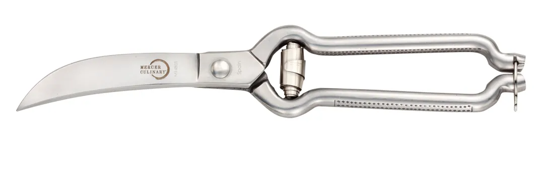 Mercer M14803 Poultry Shears, 9-1/2" Length, Safety Lock, Stainless Steel Blade And Handles