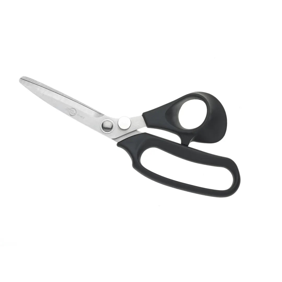 Mercer M14806 Kitchen Shears – 8-3/4" Length, Stainless Steel Blades, Black Handle With Magnet