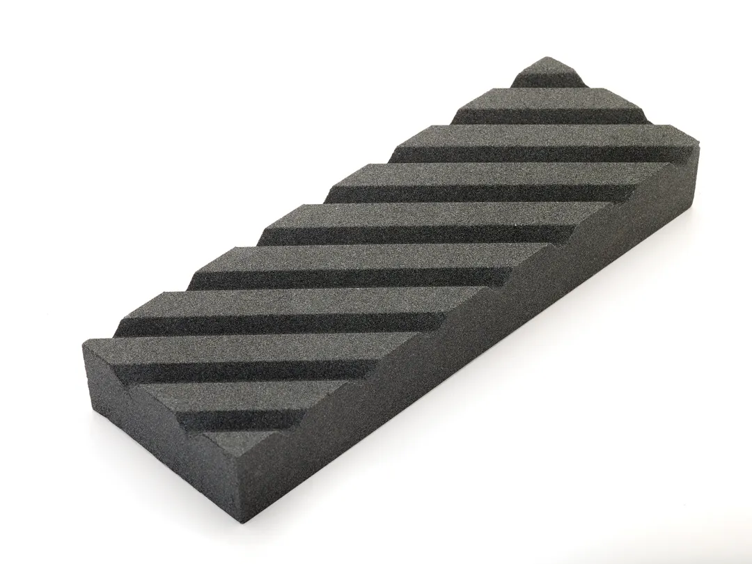 Mercer M15956 Flattening Stone Sharpener, 7" x 2.5" x 1", 220 Grit Silicon Carbide, Diagonal Groove