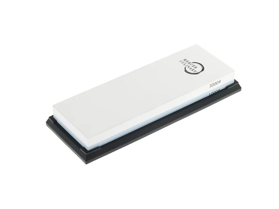 Mercer M15974 Sharpening Stone, 7-7/8" X 2-3/4" X 1", 1000/3000 Grit Combo, Silicone Base, Corundum