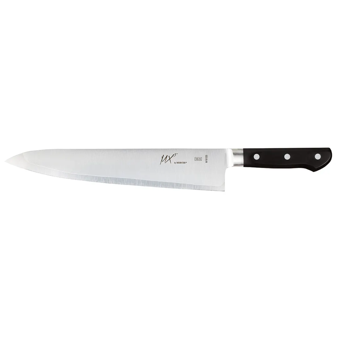 Mercer M16125 MX3 Gyuto Knife, 270mm (10‑5/8”) Forged, VG‑10 Blade, Smooth Edge, Delrin Handle