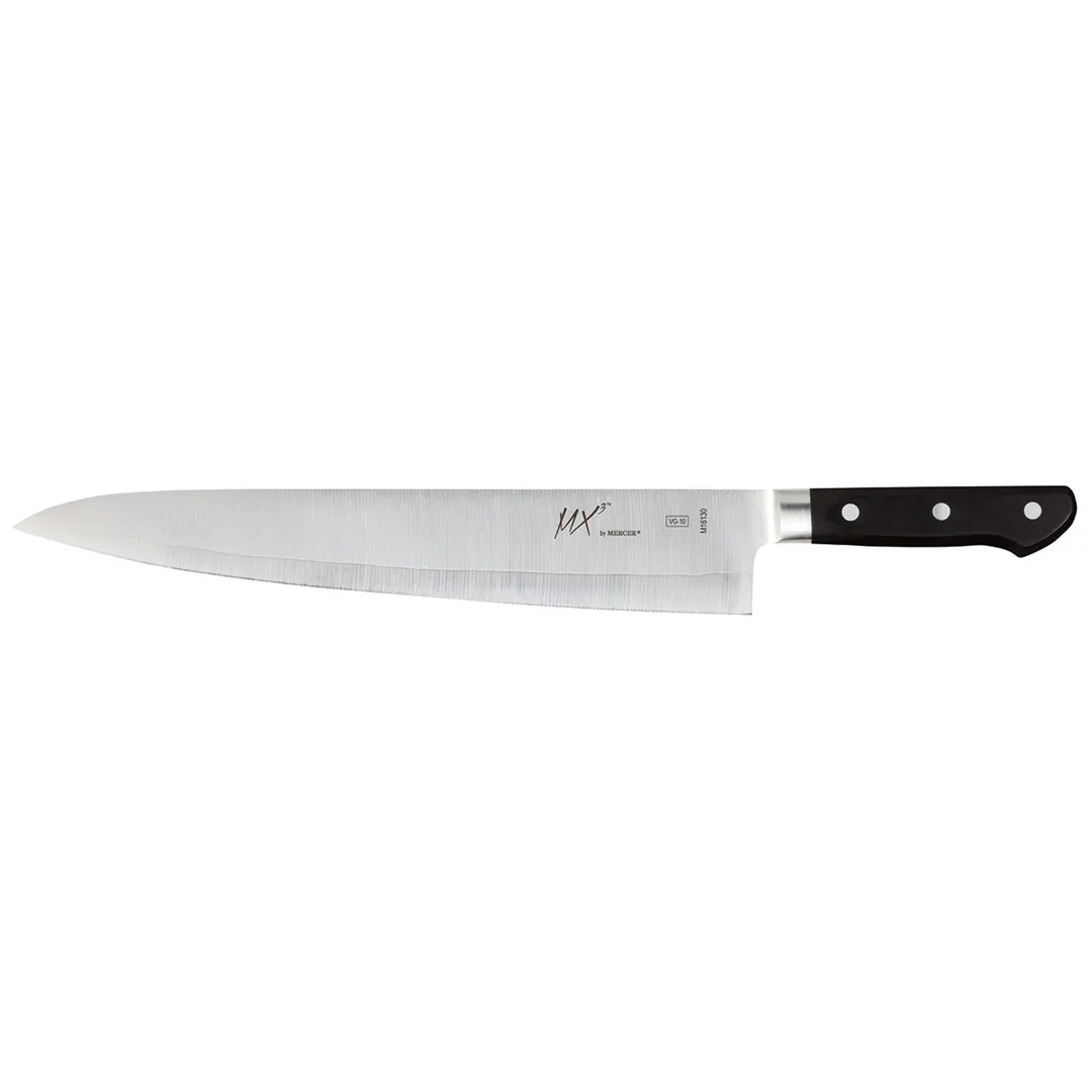 Mercer M16130 MX3 Gyuto Chef Knife, 11.8" Forged VG‑10 Blade, Smooth Edge, Delrin Plastic Handle