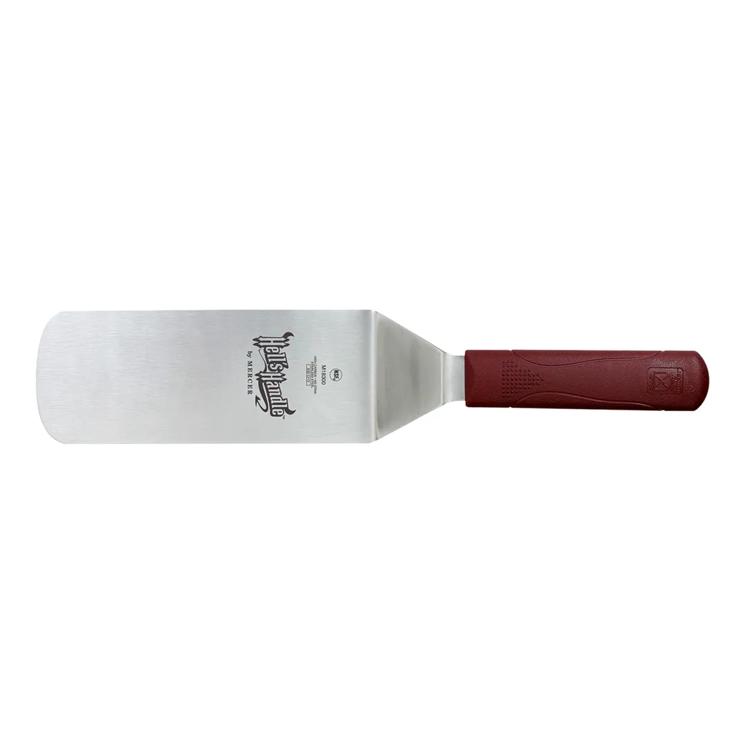 Mercer M18300 Hell's Handle Turner – 8"×3" Blade, 14-3/4" Overall, Steel, Plastic Handle, 450°F, NSF