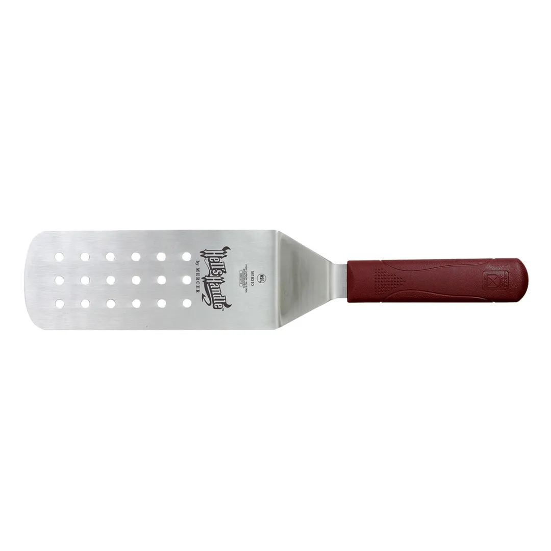 Mercer M18310 Hell’s Handle Turner – 8" Blade, 3" Width, SS, 450°F, Plastic Handle, NSF