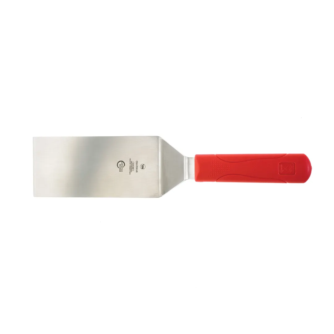 Mercer M18321RD Hell's Handle Steel Turner, 6" Blade, Red Handle, Heat‑Resistant, NSF