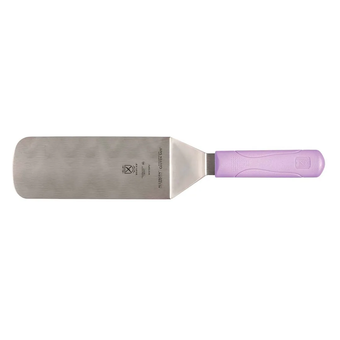 Mercer M18700PU Steel Turner, 8" Blade X 3" Wide, 14.75", Blade, Purple Polypropylene Handle