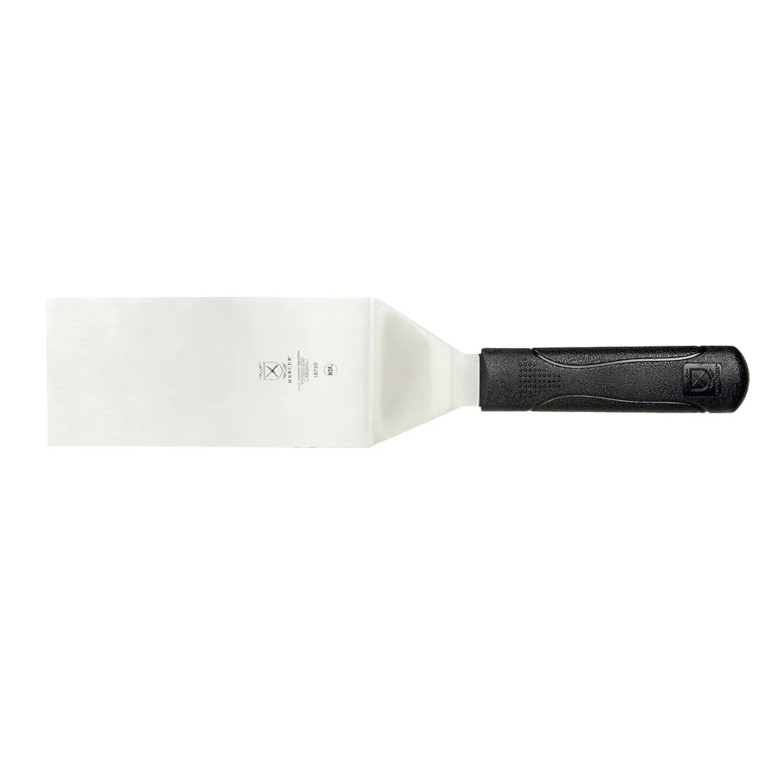 Mercer M18720 Stainless Steel Turner, 6" Blade x 3" Width, 13½" L, Plastic Grip, NSF