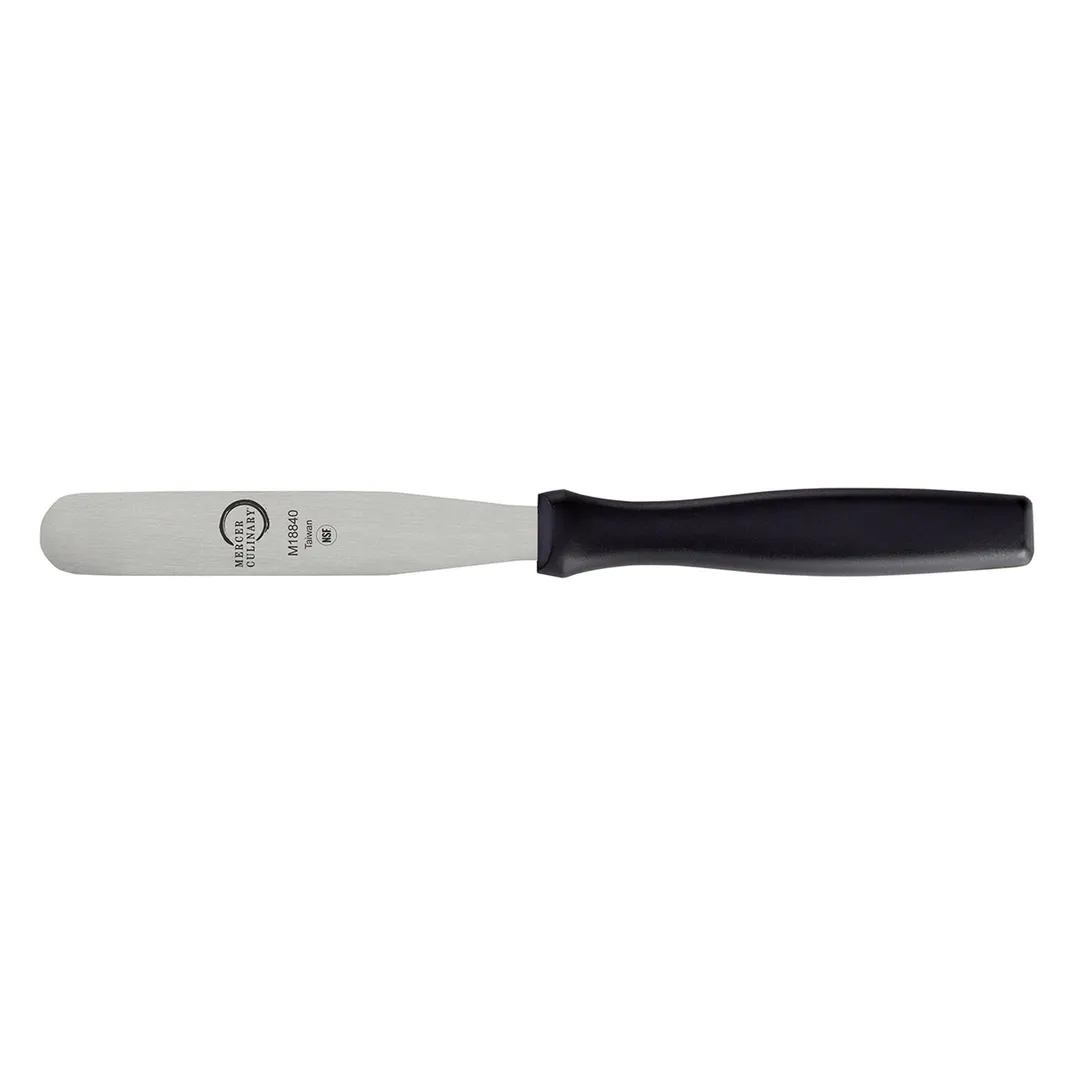 Mercer M18840P Stainless Steel Turner – 4-1/4" Blade, 9-1/4" Overall, Black Slip‑Resistant Handle