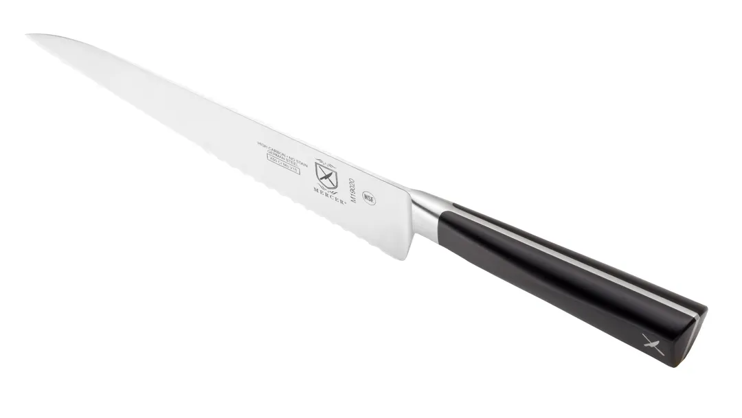 Mercer M19020 Utility Knife, 6" Wavy Edge, High‑Carbon German Steel, POM Handle, NSF
