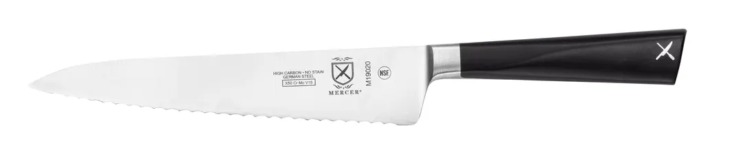 Mercer M19020 Utility Knife, 6" Wavy Edge, High‑Carbon German Steel, POM Handle, NSF