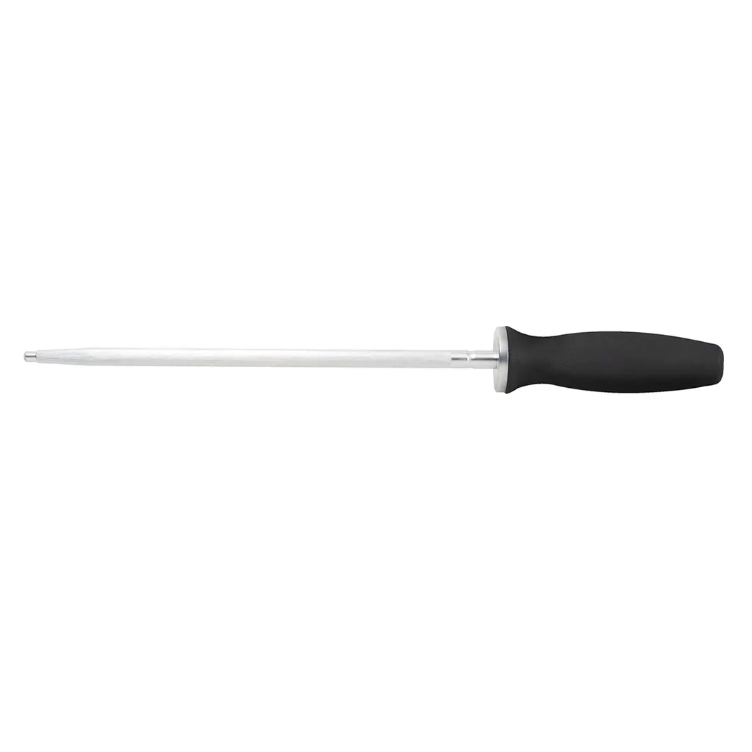 Mercer M21010 Genesis Sharpening Steel Knife, 10" Blade, Santoprene Handle, NSF, Clamshell