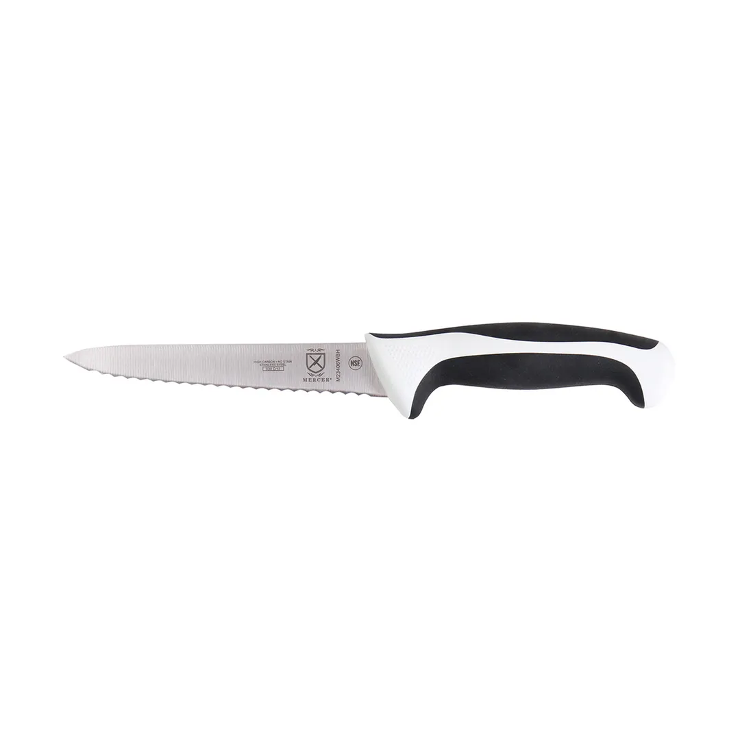 Mercer M23406WBH - Millennia Colors 6" Stamped Knife, High‑Carbon Blade, Santoprene Handle, NSF