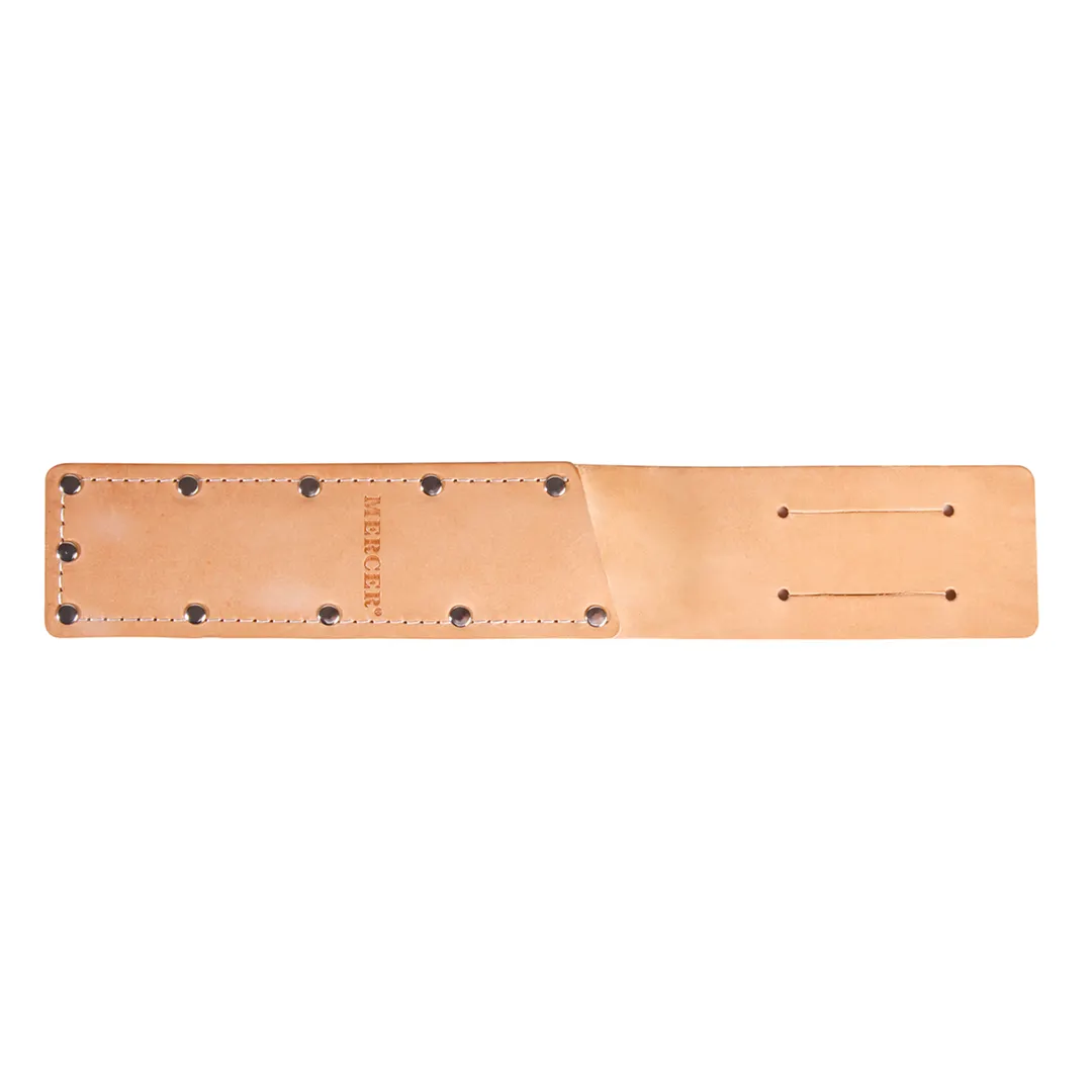 Mercer M23841 Knife Sheath - 11-4/5" x 2" Leather Guard With Belt Loop For M23840 Produce Knife