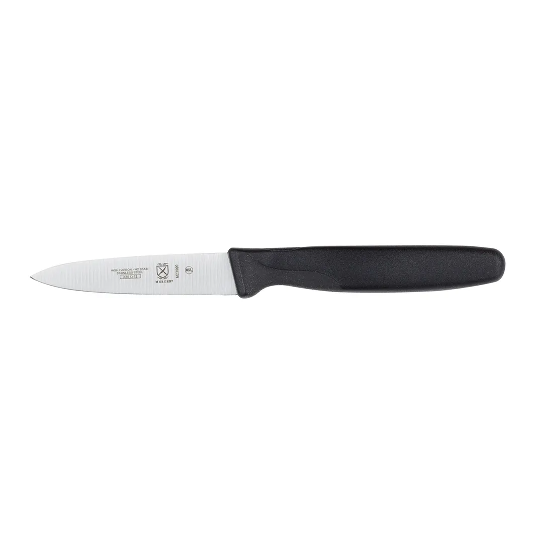 Mercer M23903 - 3" Paring Set, High‑Carbon Japanese Steel, Santoprene Grip, 3 - 3/Display Package