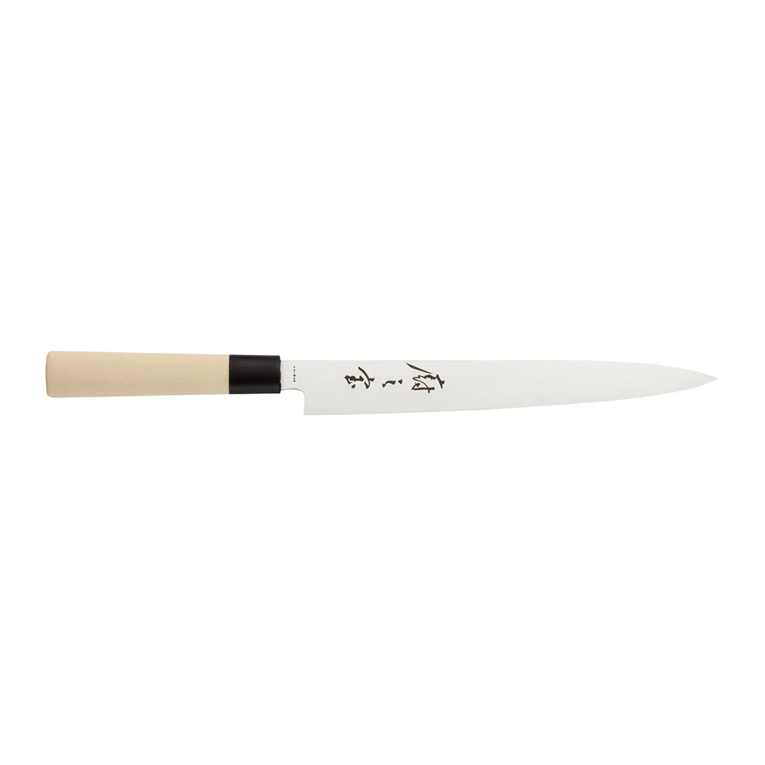 Mercer M24010PLLH Sashimi Knife 10" Left‑Handed, Carbon Steel Blade, Santoprene Handle, NSF