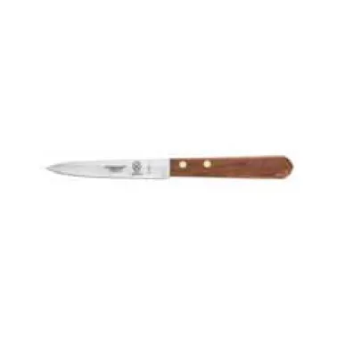 Mercer M26010 - Paring Knife, 3.5" Stamped Blade, Stainless Steel, Rosewood Handle, 2 Brass Rivets