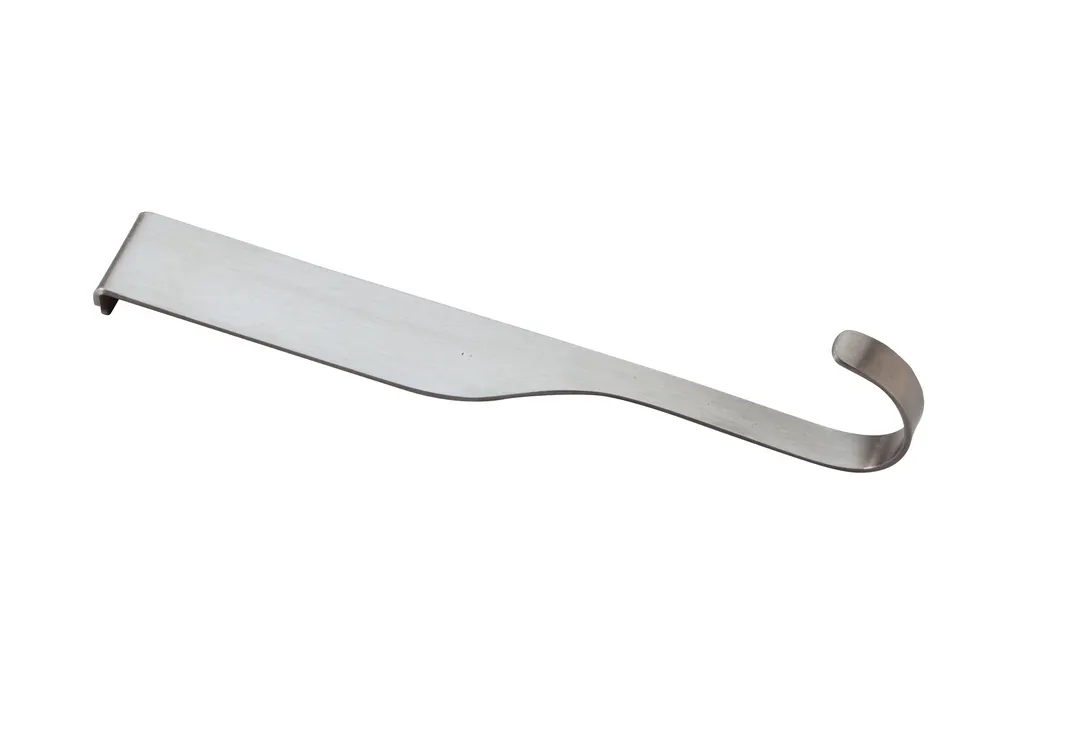 Mercer M30740 Single Hook, 5-3/8" x 3/4", Stainless Steel Satin for Magnet Bar Knife Rack
