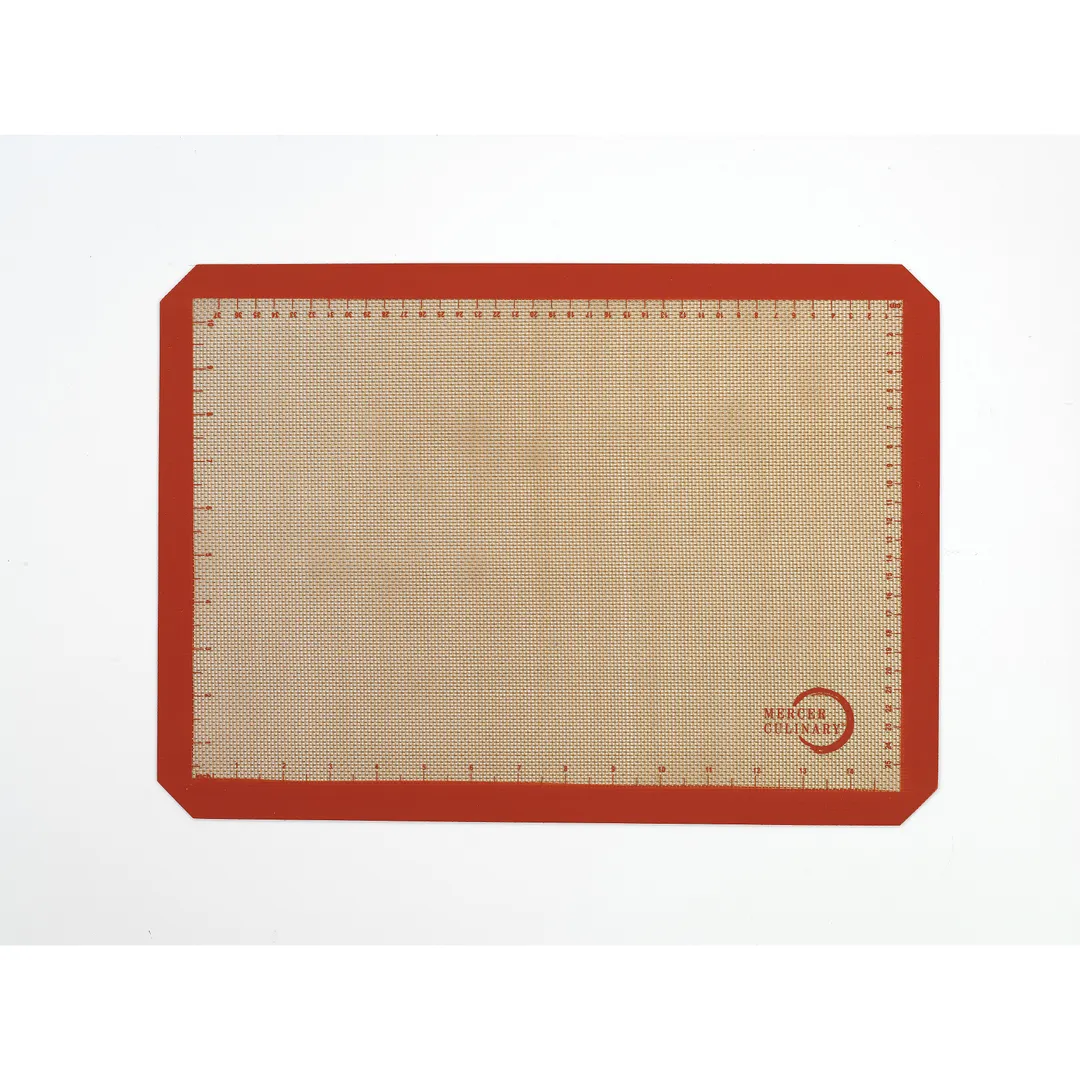 Mercer M31093OR Silicone Baking Mat 11-7/8" x 16.5" Orange, In/CM Marks, 480°F, Half Sheet Pans