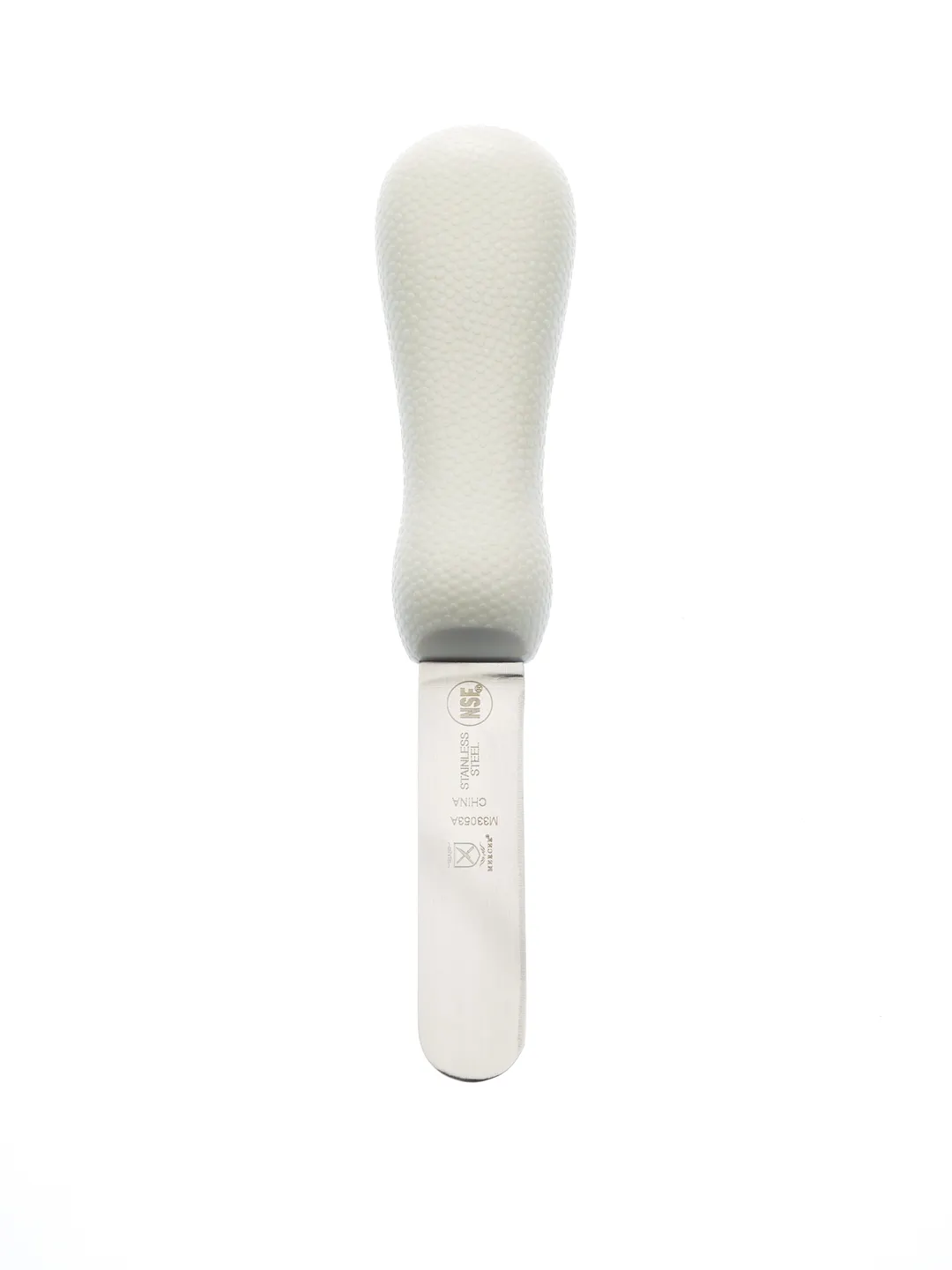 Mercer M33053A - 3" Wide Clam & Oyster Knife, High Carbon Steel Blade White PP Handle, NSF