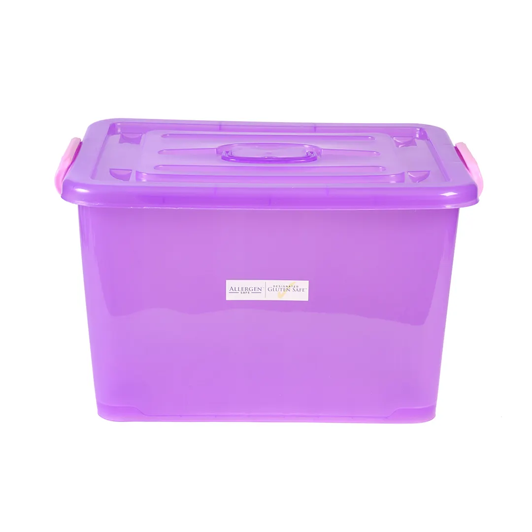 Mercer M33064 Allergen Tote, 10-Gallon Purple Polyethylene, 12" x 17" Top, 10-3/4" H